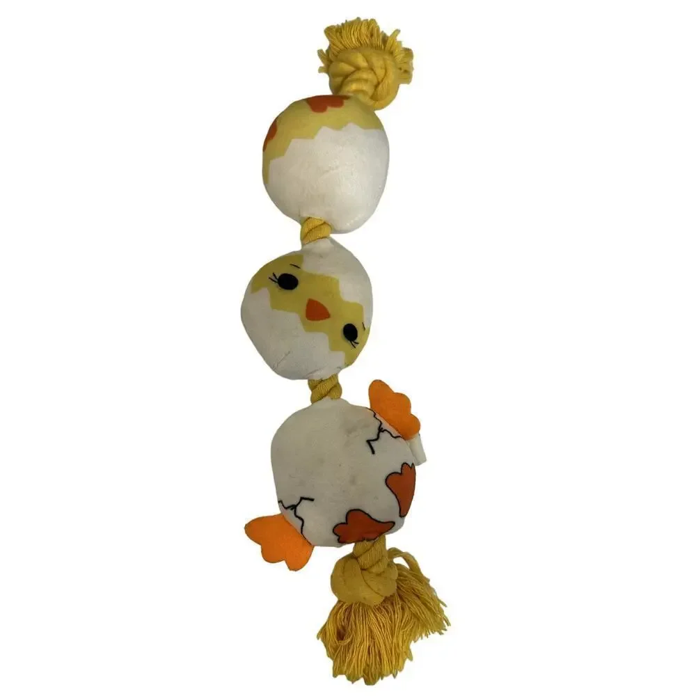 Cracked Egg Chicken Rope Dog Toy​​​​